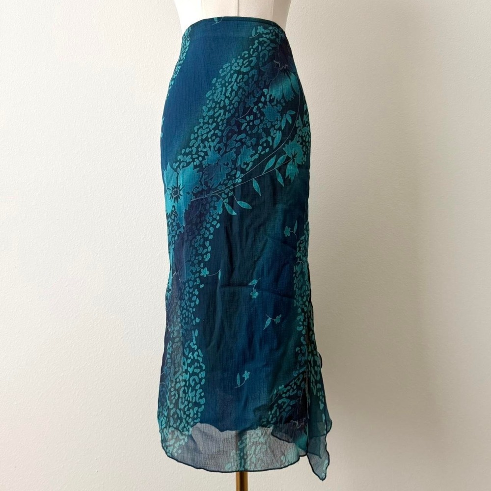 Y2k Fairycore Flowy Festival Skirt Sz 14 Asymmetrical Whimsy